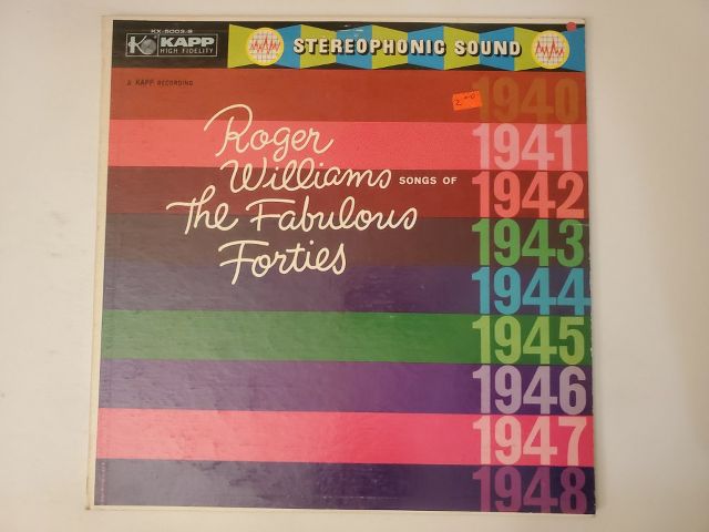 Roger Williams Songs of the Fabulous Forties vinyl record