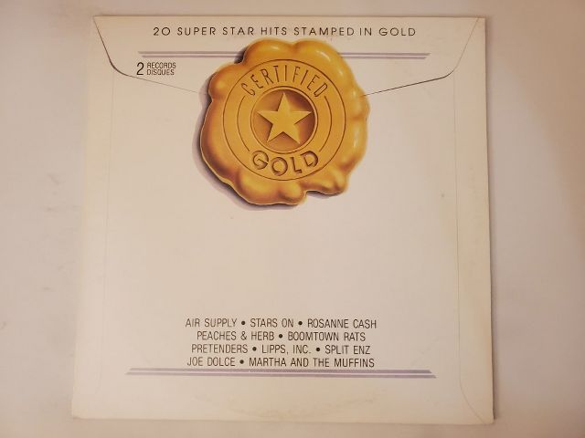 Various Artists 20 Super Star Hits Stamped in Gold vinyl record