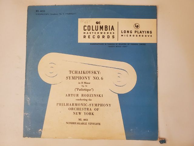 Pyotr Ilyich Tchaikovsky Symphony No. 6 in B Minor Op. 74 (Path?tique) vinyl record