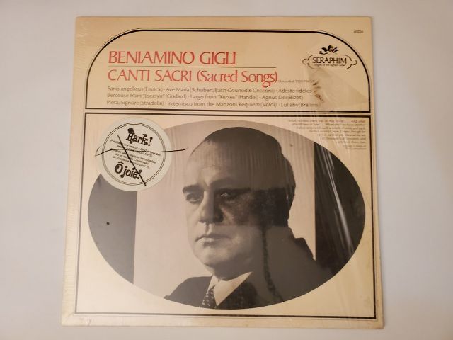 Beniamino Gigli Canti Sacri (Sacred Songs) vinyl record