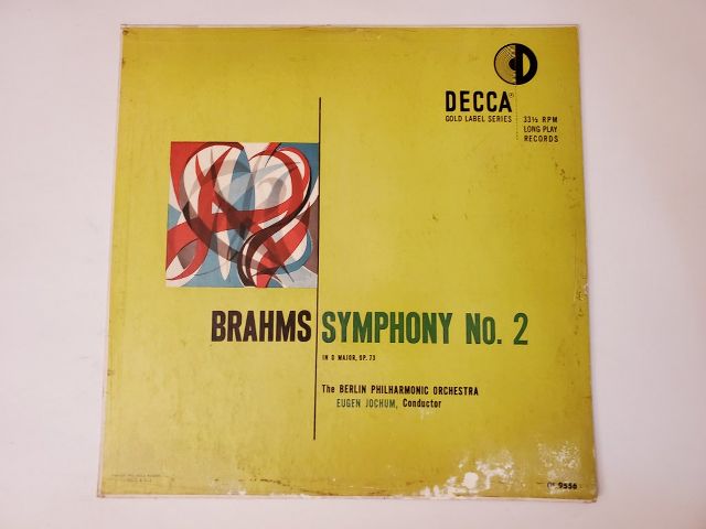 Berlin Philharmonic Orchestra Brahms Symphony No. 2 vinyl record