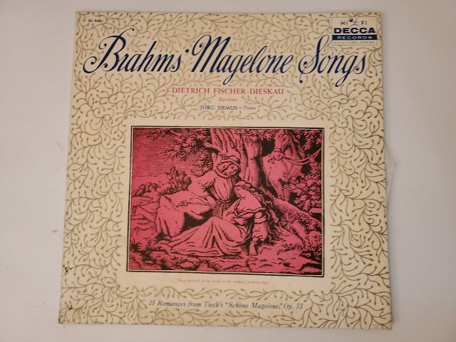 Dietrich Fischer-Dieskau, J?rg Demus Brahms' Magelone Songs vinyl record