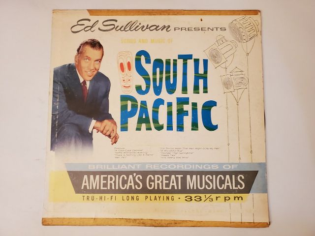 Ed Sullivan Songs and Music of South Pacific vinyl record