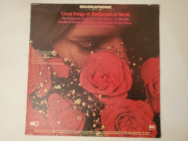 Various Artists Great Songs of Bacharach & David vinyl record