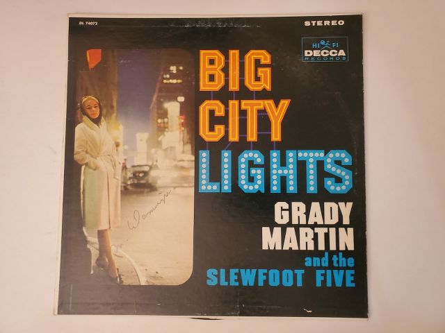 Grady Martin and the Slewfoot Five Big City Lights vinyl record