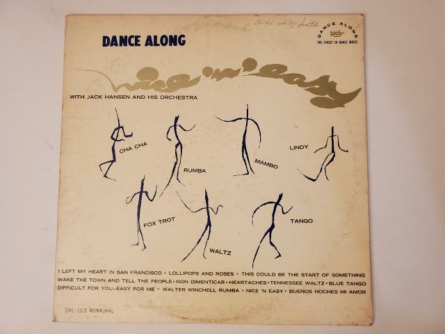 Jack Hansen and His Orchestra Dance Along vinyl record