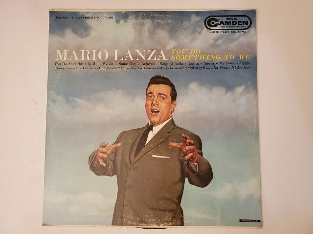 Mario Lanza You Do Something to Me vinyl record