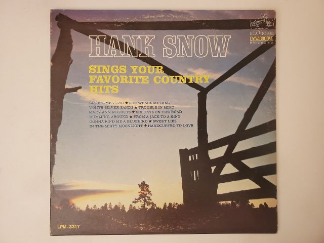Hank Snow Sings Your Favorite Country Hits vinyl record