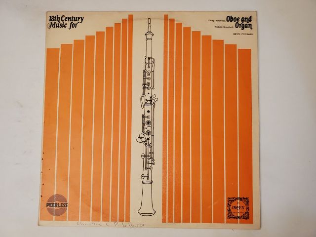 Georg Philipp Telemann and William Croft 18th Century Music for Oboe and Organ vinyl record