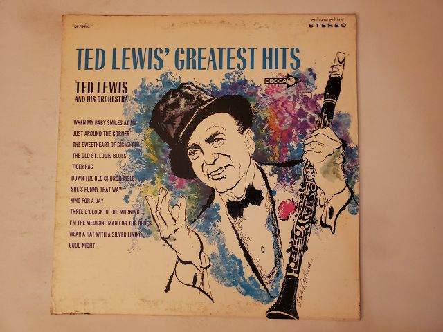Ted Lewis and His Orchestra Ted Lewis' Greatest Hits vinyl record