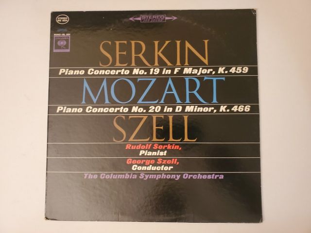 Rudolf Serkin, George Szell, The Columbia Symphony Orchestra Mozart: Piano Concerto No. 19 in F Major, K. 459; Piano Concerto No. 20 in D Minor, K. 466 vinyl record