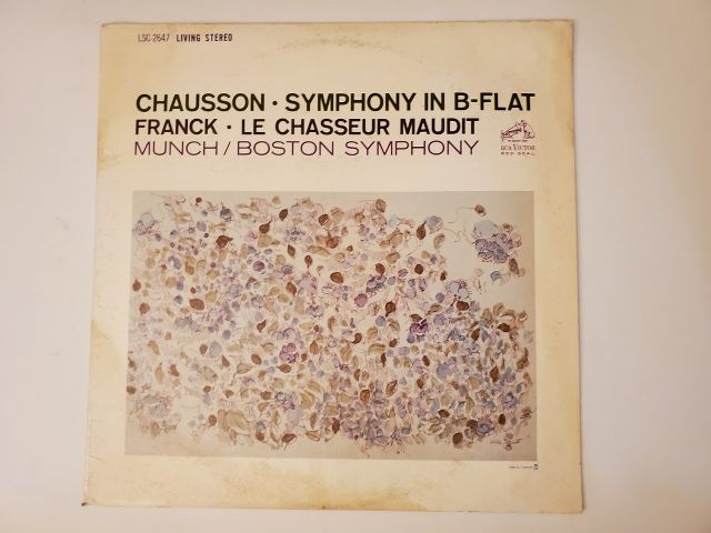 Boston Symphony, Munch Chausson: Symphony in B-flat / Franck: Le Chasseur Maudit vinyl record