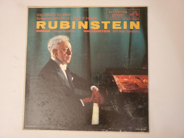 Arthur Rubinstein Grieg Concerto in A Minor / Rachmaninoff Rhapsody on a Theme of Paganini vinyl record