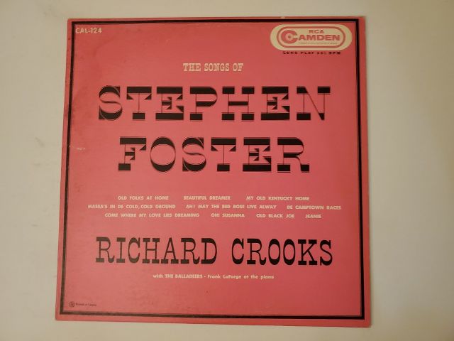 Richard Crooks The Songs of Stephen Foster vinyl record