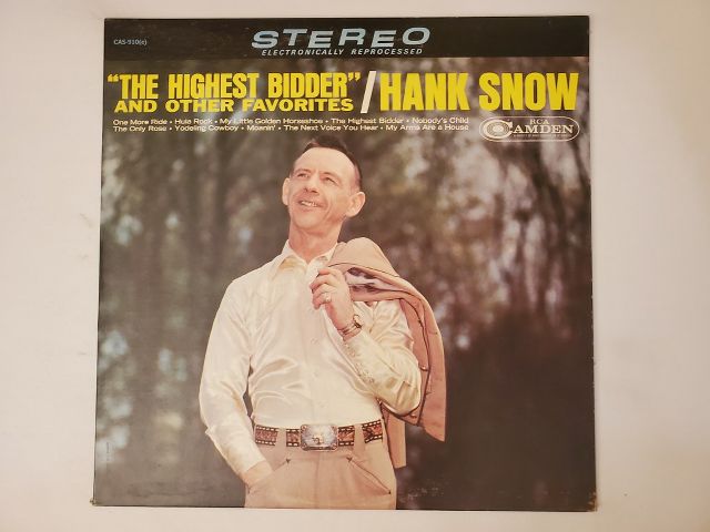 Hank Snow The Highest Bidder and Other Favorites vinyl record