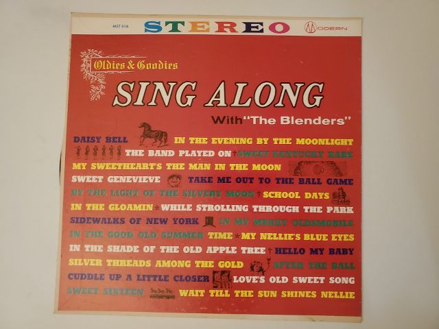 The Blenders Sing Along vinyl record
