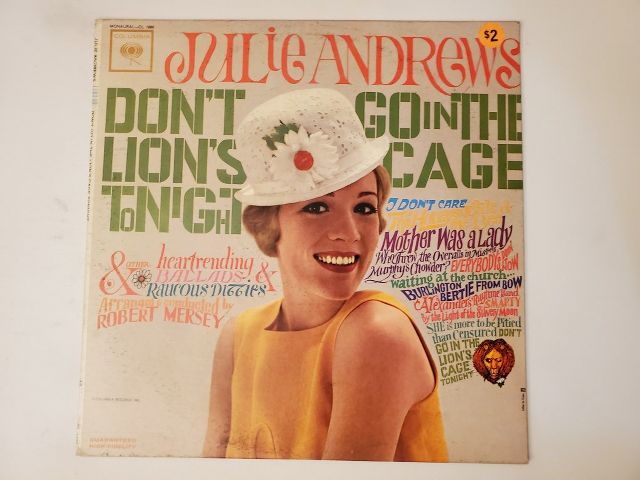 Julie Andrews Don't Go in the Lion's Cage Tonight vinyl record