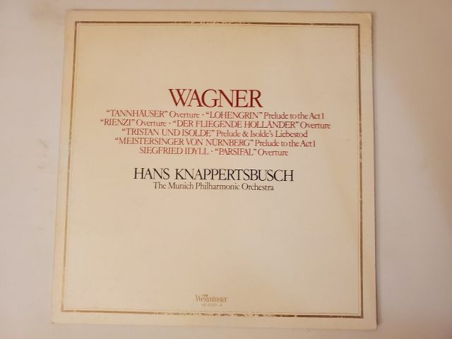 Hans Knappertsbusch Wagner Overtures and Preludes vinyl record