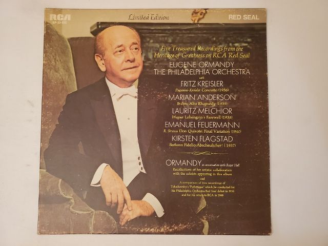Eugene Ormandy & The Philadelphia Orchestra Five Treasured Recordings from the Heritage of Greatness on RCA Red Seal vinyl record