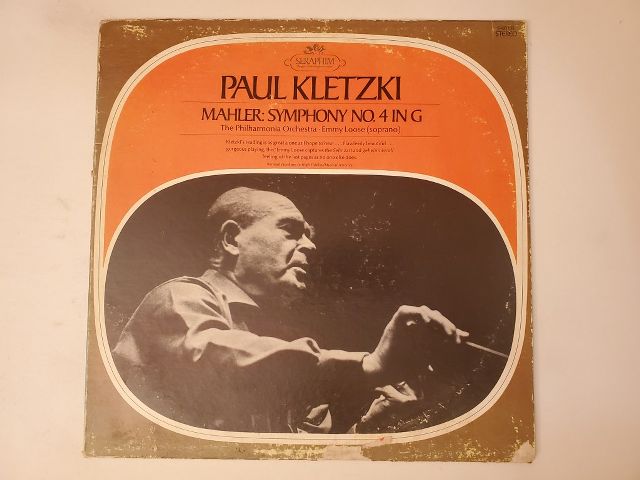 Paul Kletzki Mahler: Symphony No. 4 in G vinyl record