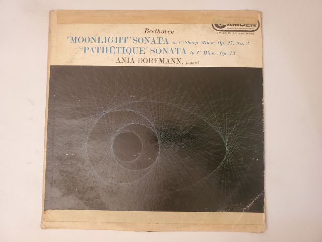 Ania Dorfmann Moonlight Sonata and "Path?tique" Sonata vinyl record