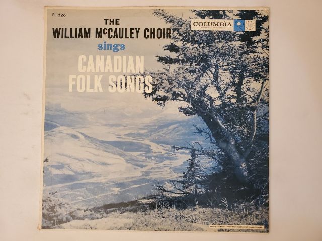 William McCauley Choir Sings Canadian Folk Songs vinyl record