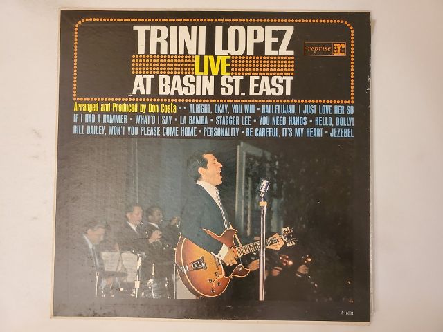 Trini Lopez Live at Basin St. East vinyl record