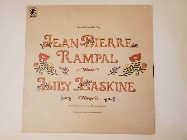 Jean-Pierre Rampal & Lily Laskine Music for Flute and Harp vinyl record