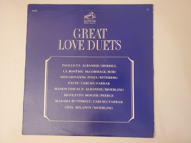 Various Artists Great Love Duets vinyl record