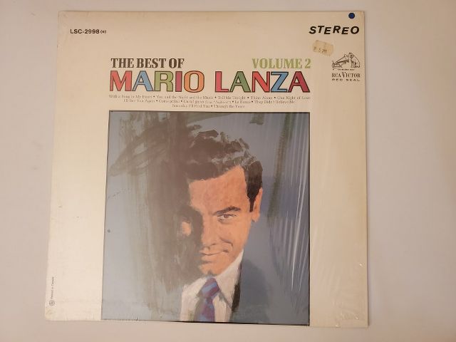 Mario Lanza The Best of Mario Lanza Volume 2 vinyl record