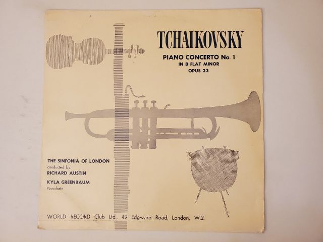 Pyotr Ilyich Tchaikovsky Piano Concerto No. 1 in B Flat Minor, Opus 23 vinyl record