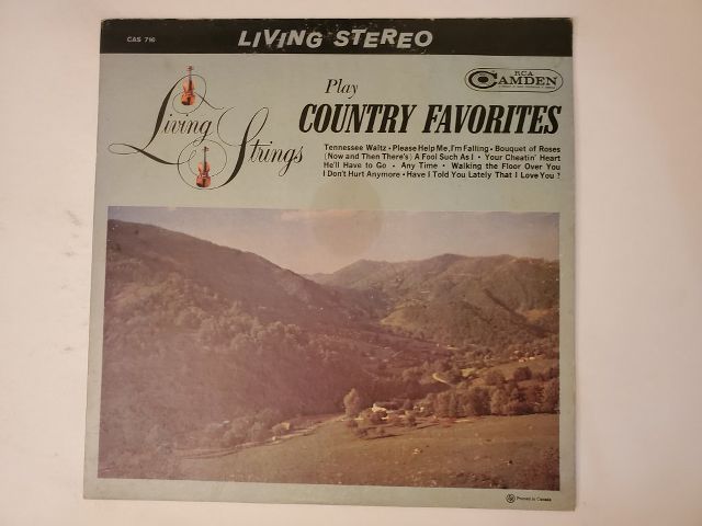 Living Strings Play Country Favorites vinyl record