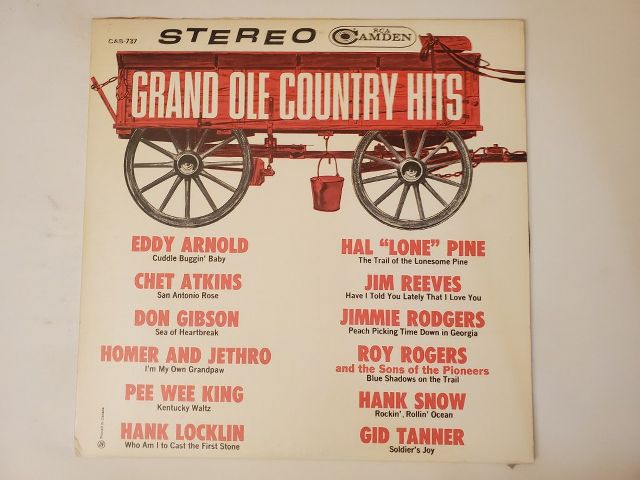 Various Artists Grand Ole Country Hits vinyl record