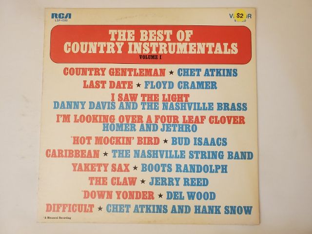 Various Artists The Best of Country Instrumentals Volume 1 vinyl record