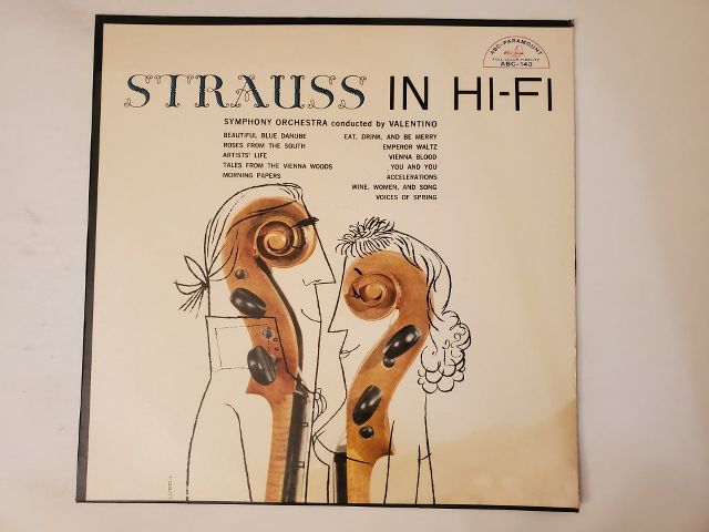 Valentino and His Orchestra Strauss in Hi-Fi vinyl record
