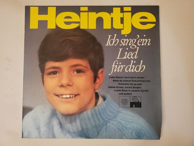 Heintje Ich Sing'ein Lied Fur Dich vinyl record