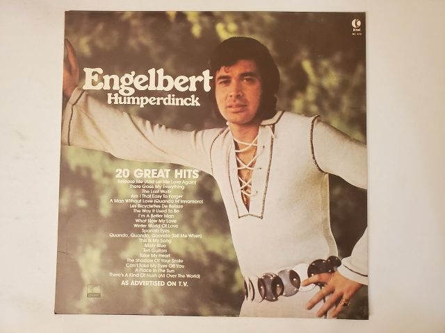 Engelbert Humperdinck 20 Great Hits vinyl record