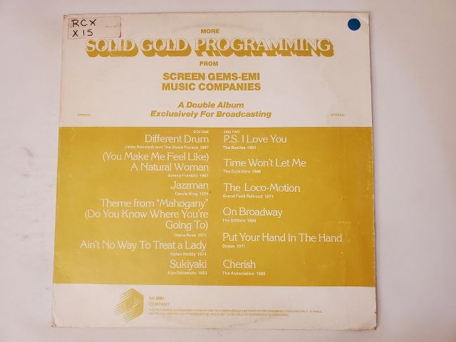 Various Artists Solid Gold Programming vinyl record