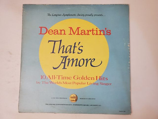 Dean Martin That's Amore: 10 All-Time Golden Hits vinyl record