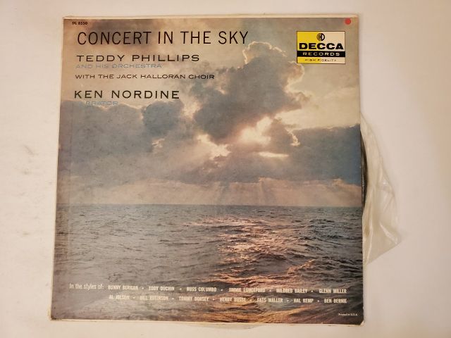 Teddy Phillips and His Orchestra with the Jack Halloran Choir Concert in the Sky vinyl record