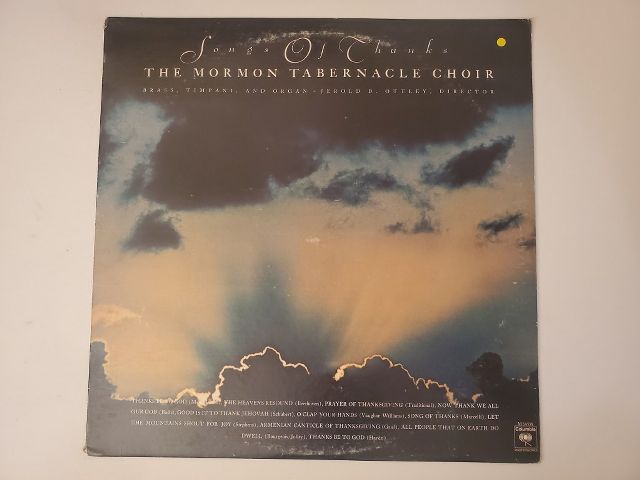 The Mormon Tabernacle Choir Songs of Thanks vinyl record
