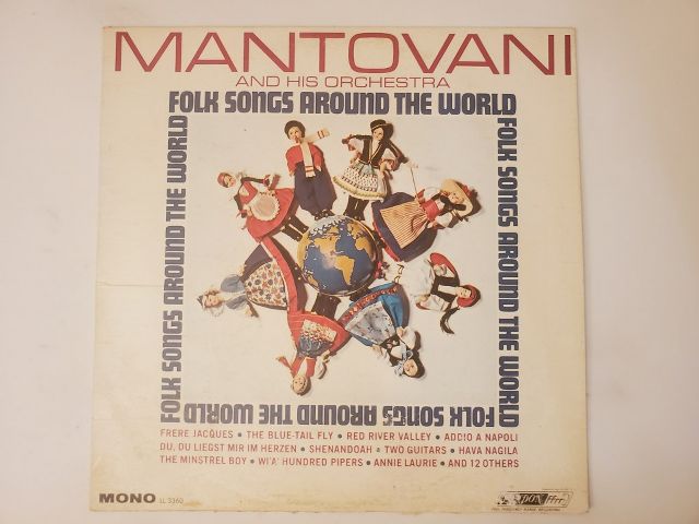 Mantovani and His Orchestra Folk Songs Around the World vinyl record