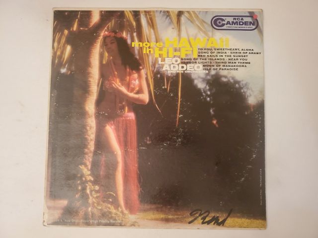 Leo Addeo and His Orchestra More Hawaii in Hi-Fi vinyl record