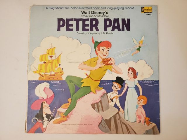 Walt Disney Productions Story and Songs from Peter Pan vinyl record