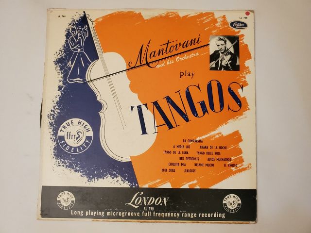 Mantovani and His Orchestra Play Tangos vinyl record