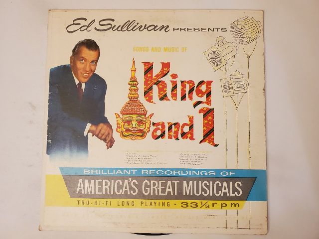 Ed Sullivan Songs and Music of King and I vinyl record