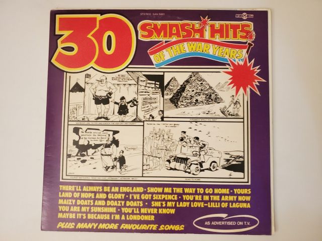 Various Artists 30 Smash Hits of the War Years vinyl record