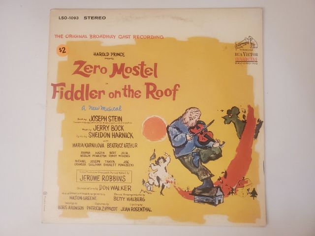 Original Broadway Cast Fiddler on the Roof vinyl record