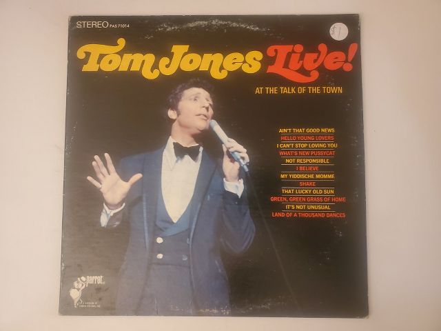 Tom Jones Live! at the Talk of the Town vinyl record