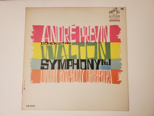 Andre Previn Conducting Walton Symphony No. 1 vinyl record